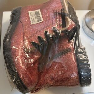 Sparkly Pink Ankle Boots